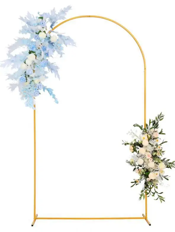 Birthday Party Supplies Decoration Metal Arched Balloon Frame Backdrop Stand Gold Floral Wedding Arch