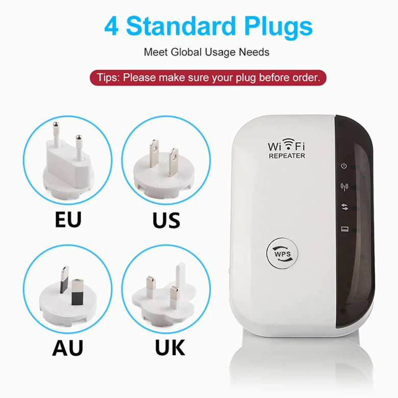 Wireless Repeater 802.11n/b/g Network Wifi  Router Extender Repeater 300Mbps