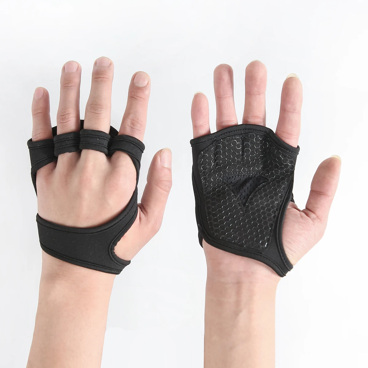 custom adjustable gym glove half finger skid resistance weight lifting sport gloves gym