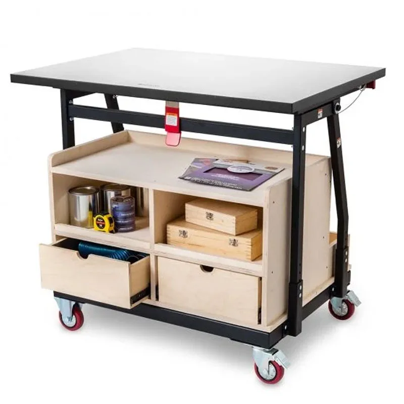 Steel Metal Panel Cart Portable Folding Stand Woodworking Bench Panel Cart With 4 Casters