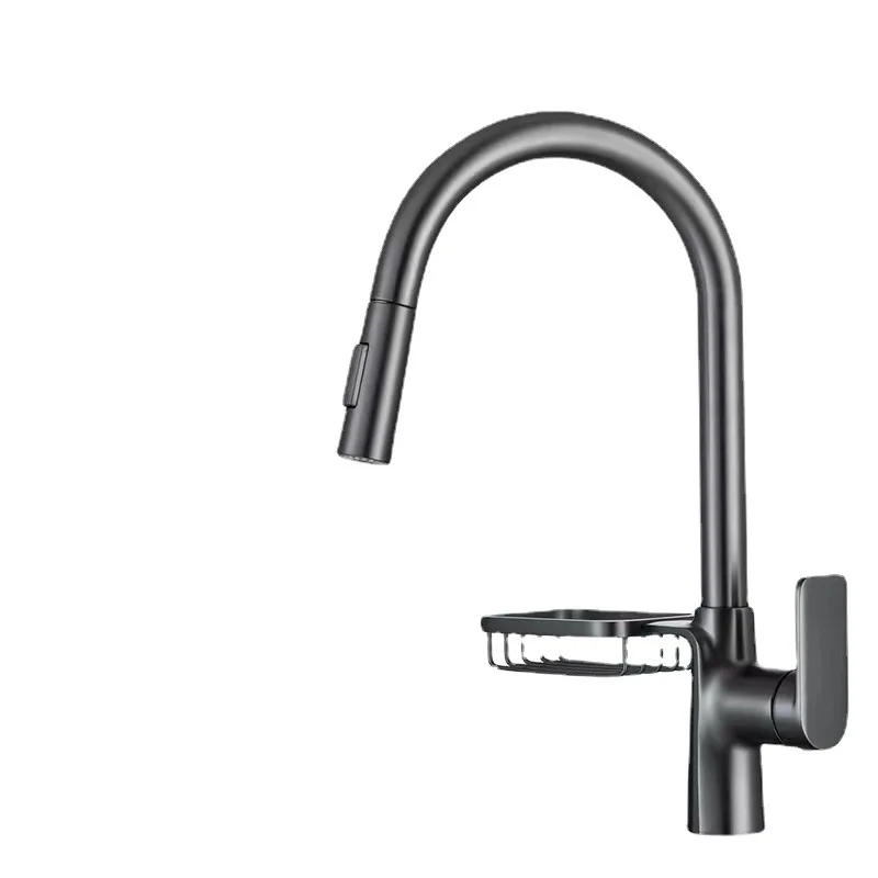 Sink kitchen pull tap hot and cold all copper faucet single cold faucet sink wash bowl faucet rotatable from China factory