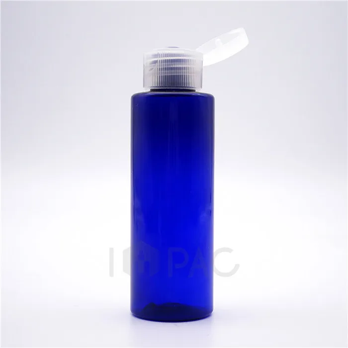 dark blue plastic hand sanitizer gel empty bottle 60ml container with flip top cap