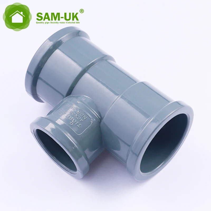 Factory customized sale in the current season cross pvc tee pipe fittings gray reducingFactory can be customized sale in the cur