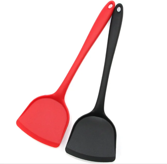 Силиконовая лопатка, кухонная лопатка, логотип Oem, изготовленный на заказ, набор нетоксичных силиконовых лопатков для приготовления пищи