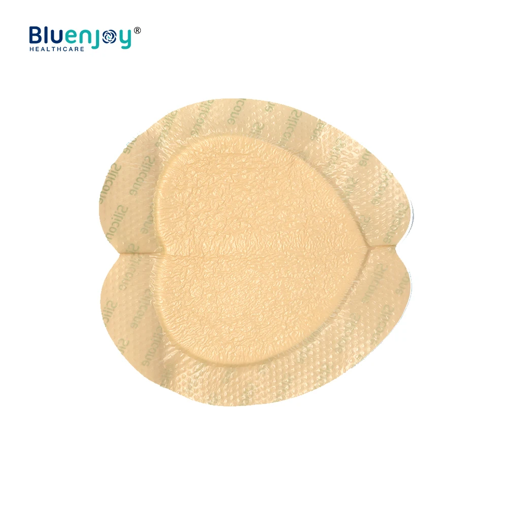 BLUENJOY Medical Supply Wound Care Products Ultra Soft Sterile Sacrum Border Silicone Foam Wound Dressing for Pressure Ulcers