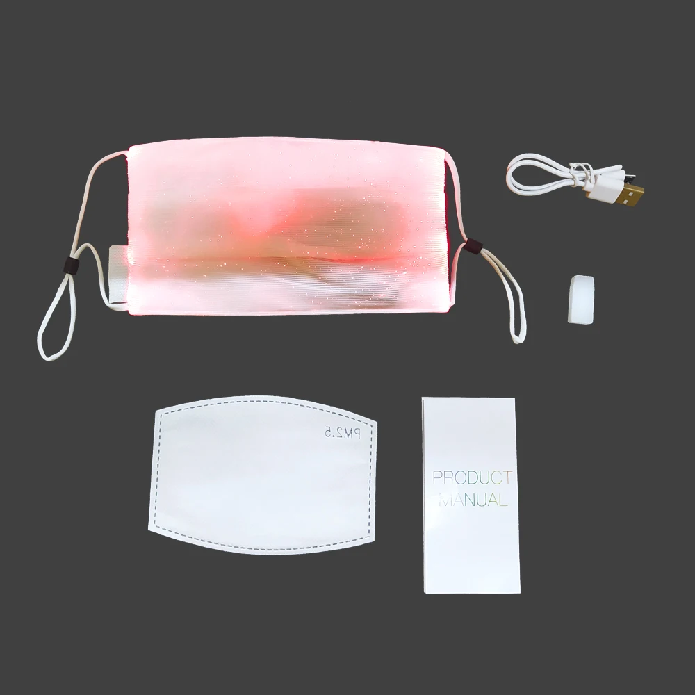 2020 Hot Sell Party make up LED light mask with RGB color IP67 water proof