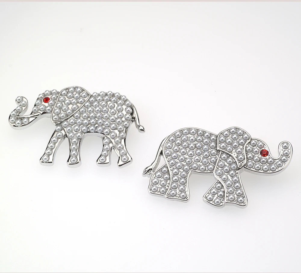 Hot Sale High Quality Fashion Greek Sorority Jewelry Fraternity Delta Brooches Pearl Elephant Brooch Pin