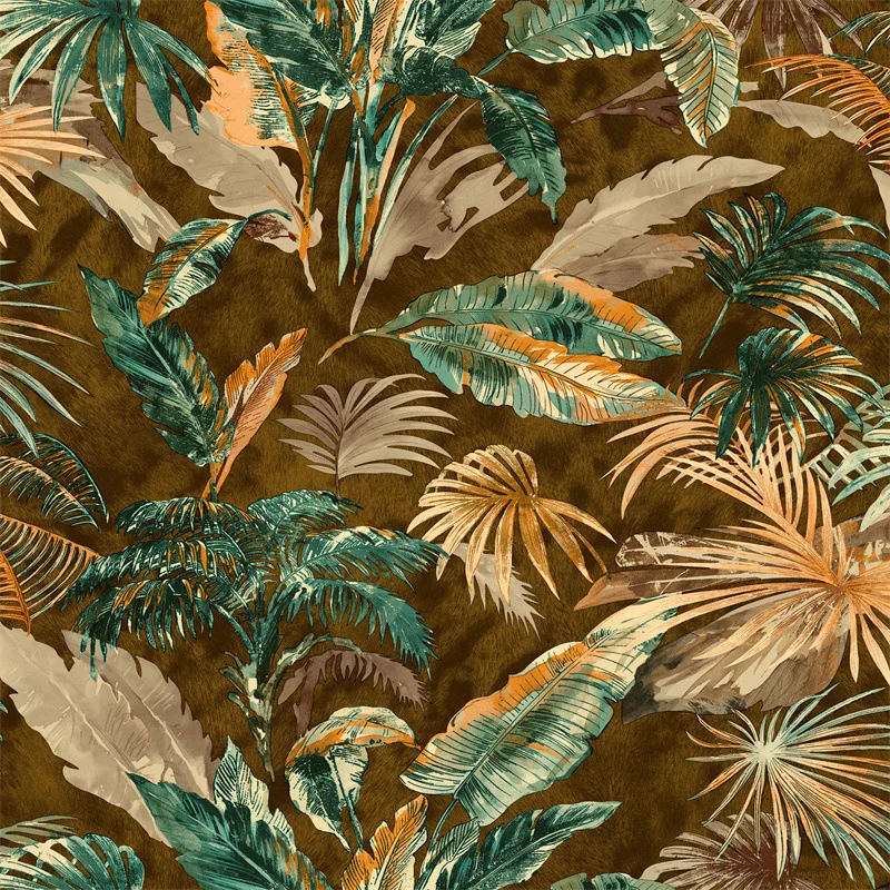 Modern Waterproof Wall Paper Home Decoration Living Room Bedroom Background Tropical Rain forest Wallpaper Covering Rolls