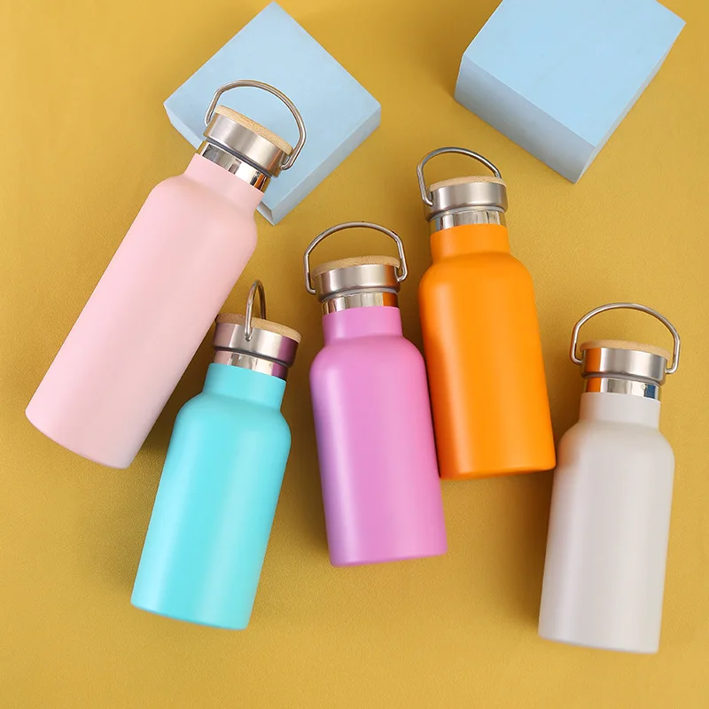 Double Wall Vacuum Insulated Stainless Steel Water Bottle Keeps Water Cold and Hot with Straw Lid for Hiking and Sport