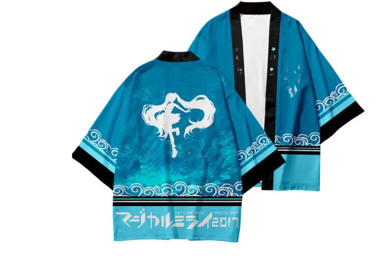 5 Style Miku Cosplay party japanese shirt short Haori Anime Kimono Cloak Clothing