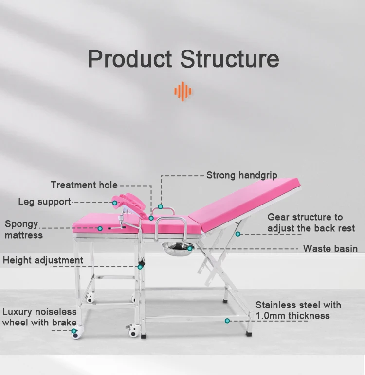 Multi-Function Medical Gynecologic Exam Table Gynecological Examination Bed