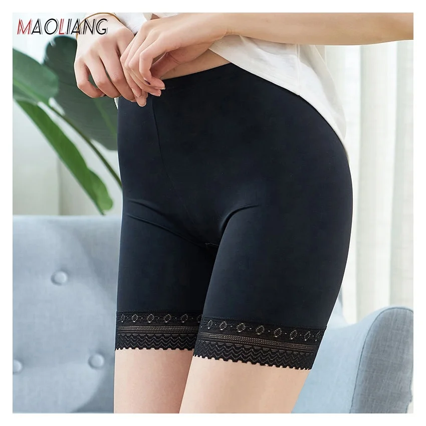 40437 Ladies Lace Underpants Anti-shine Leggings Safety Shorts Female High Waist Brief Seamless Panties Women Boxer Underwear