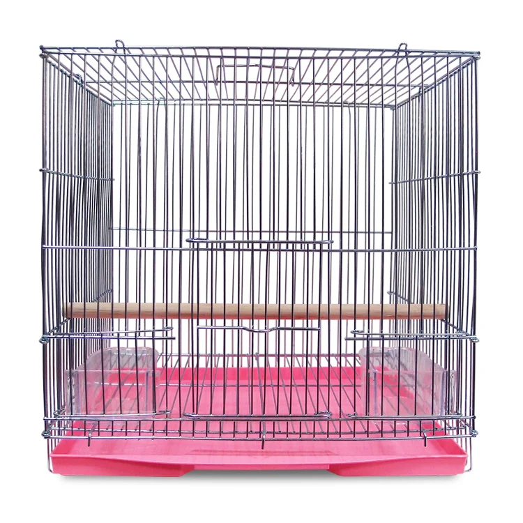Luxury metal stainless bird cages outdoor nest parrots canary stand aviary budgie finches carrier with tray