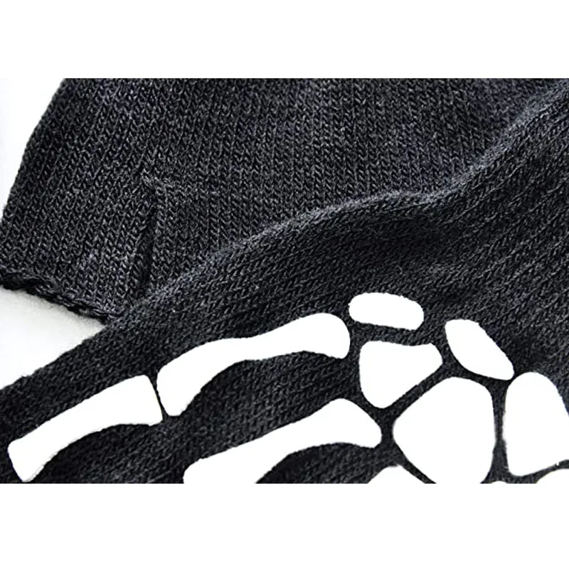 Fluorescence Acrylic Fingerless Gloves Winter Half Finger Epoptic Mittens