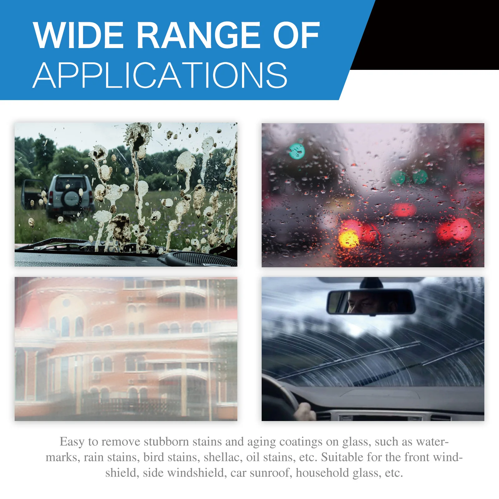 100ml Windshield Oil Stain Removal Rainproof Anti-fog Cleaning Agent Private Label RAYHONG Car Windscreen Sealant