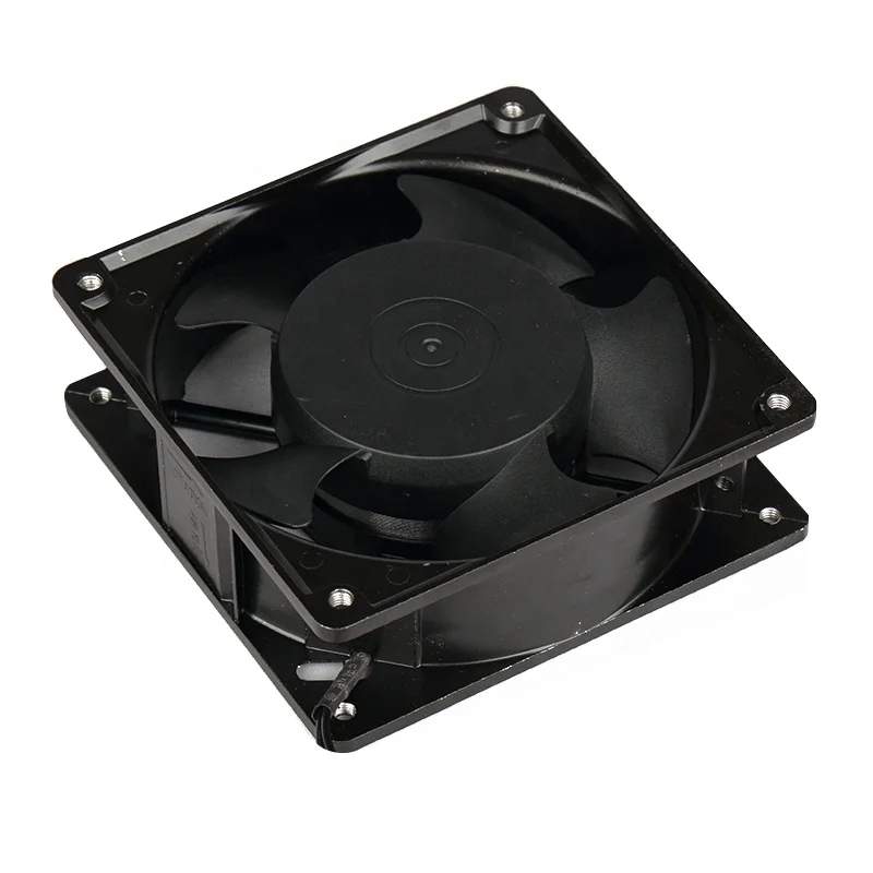 MEIXING GX12038  110V 220V 380V AC ball axial flow fan 120x120x38mm aluminum frame plastic blade cooling radiator fan