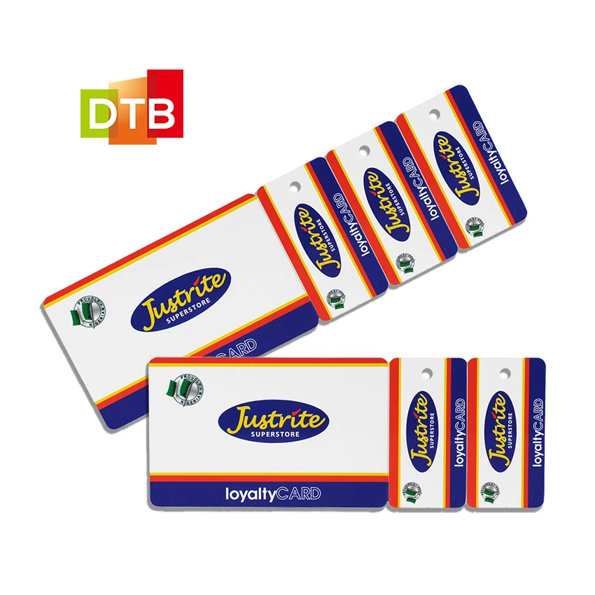 2022 Custom Logo Plastic Barcode Card Loyalty Member Reward Combo Card With Barcode Key Tags