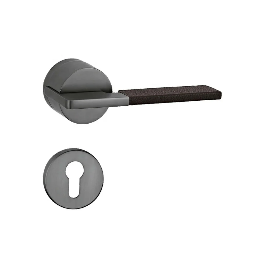 Hot Selling Competitive price  inner door handle Matte black stainless steel  Contemporary Type door handle