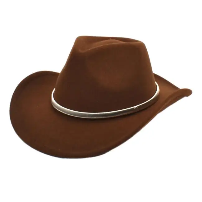 RTS Men Unisex Wide Brim Plain Color Women Imitate Wool Fedora High Quality Metal Chain Band Panama Fedora Felt Hat