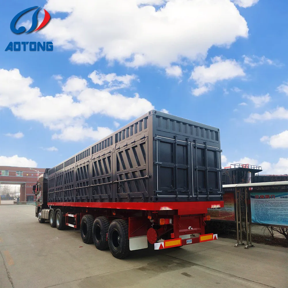 heavy duty 3 axles swing open type cargo box van semi trailer wing dry van type cargo box semi trailer