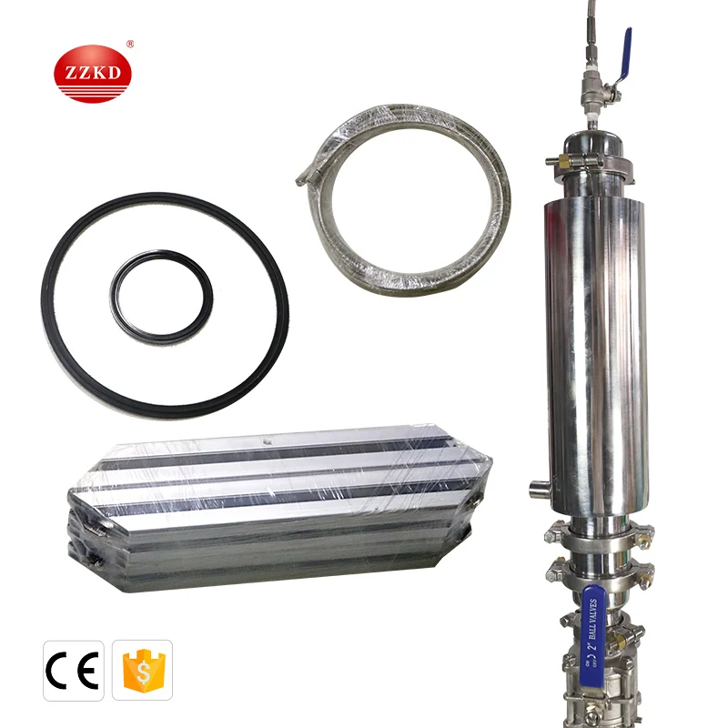 2lb stainless steel dewaxing column bho closed loop extractor with recovery tank butane extractor machine