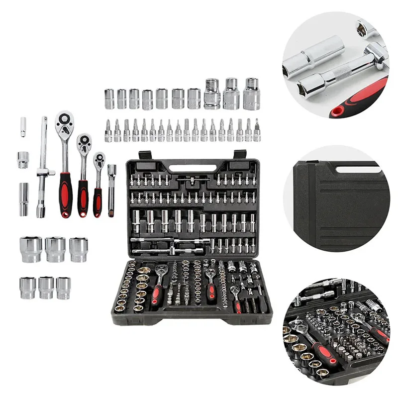 MACTANT 171 Pcs Ratchet Socket Wrench 1/4 Car Auto Repair Tools Spanner Screwdriver Set Drive Ratchet Spanner Hex Bit Socket Kit