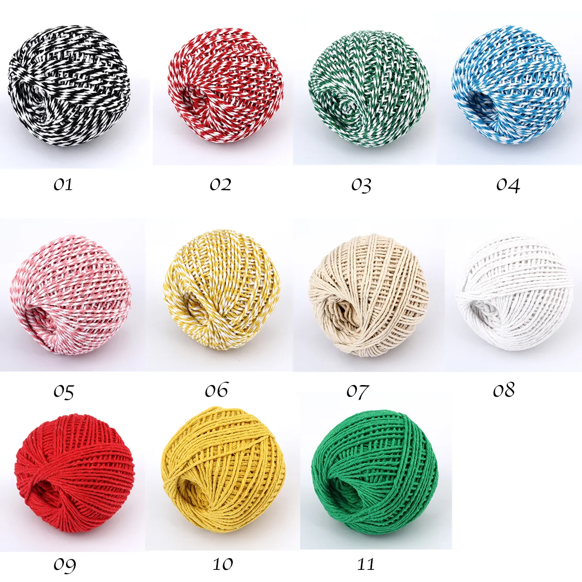 1.5mm cotton rope 1.5mm two color cotton thread Dragon Boat Festival dumpling line dumpling rope festival decoration rope
