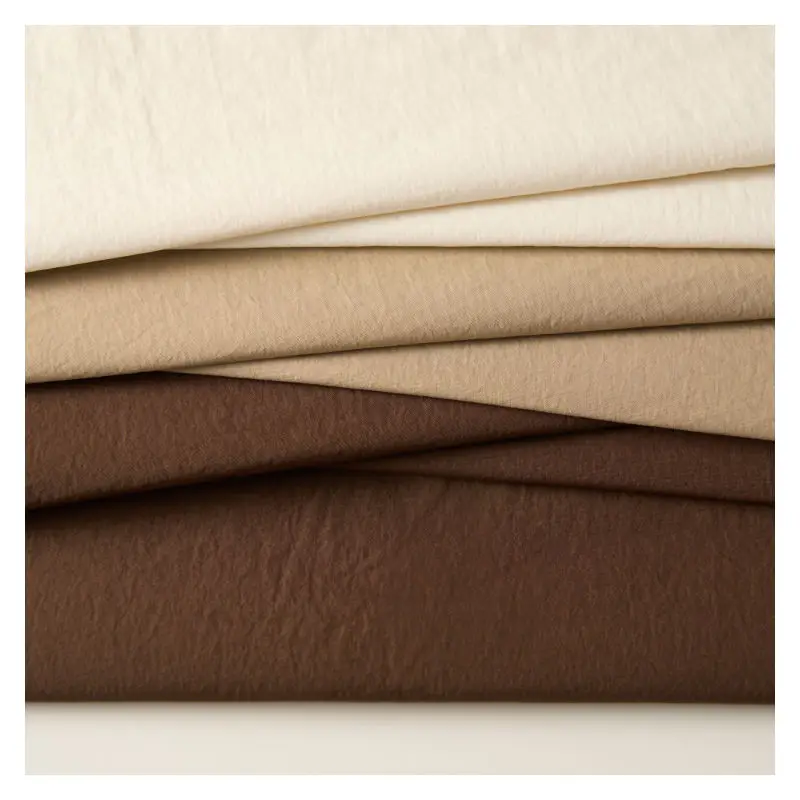 350T Dull Low Elastic Wrinkle Nylon Taffeta Fabric 100% Nylon Ripstop Waterproof Fabric For Down Jacket