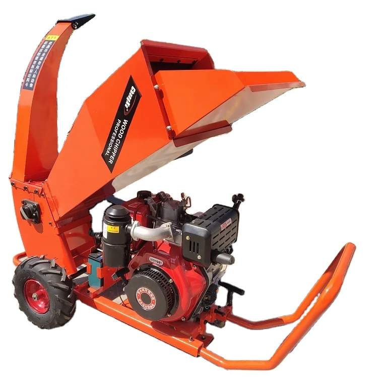 start electric diesel engine 13HP wood chipper