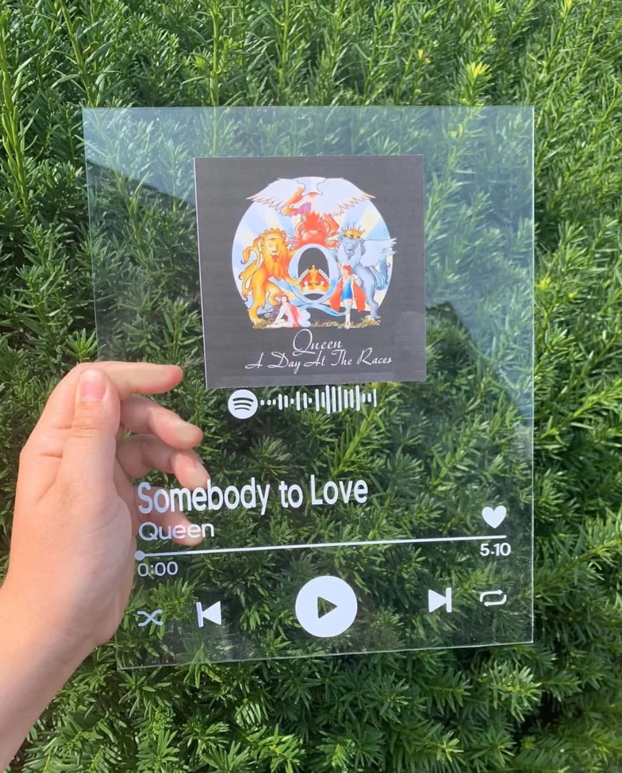 Boxin Customized Acrylic desktop poster Movie Plaque  Gift Glass Art Acrylic Song spotify Plaque with  Album and your own Photo