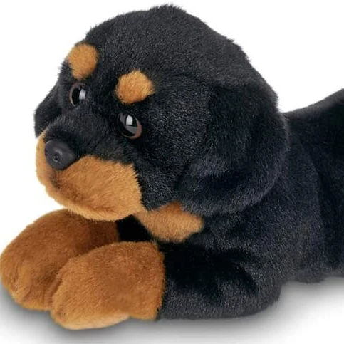 2023 hot sale small plush rottweiler stuffed animal puppy dog toy doll plush pillow oem for anxiety relief