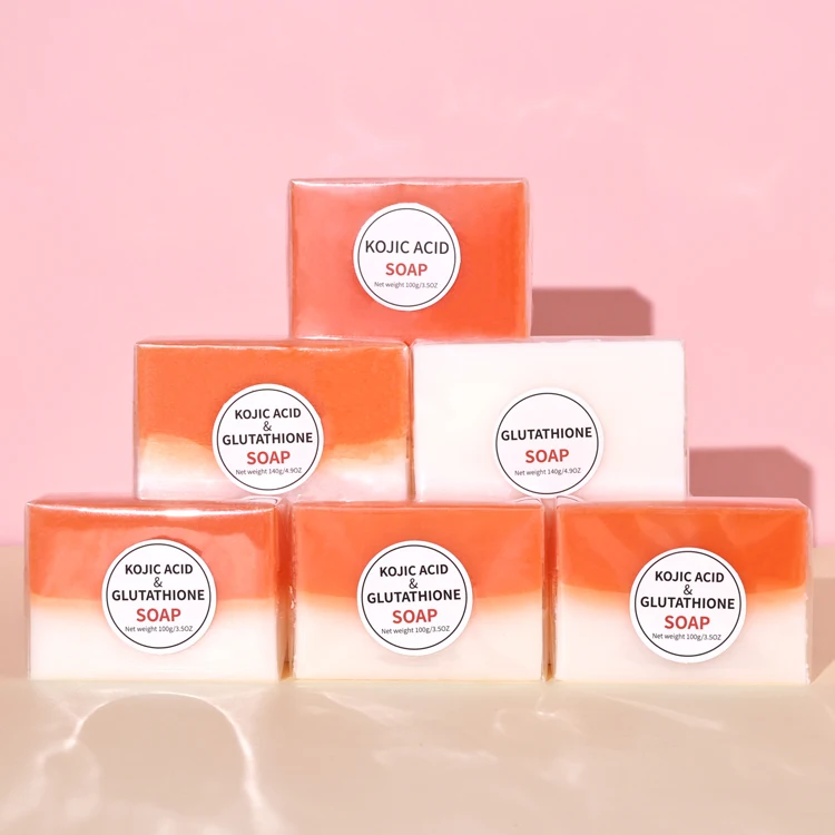 Manufacturing private label natural handmade skin lightening soap papaya kojie san kojic acid soap whitening