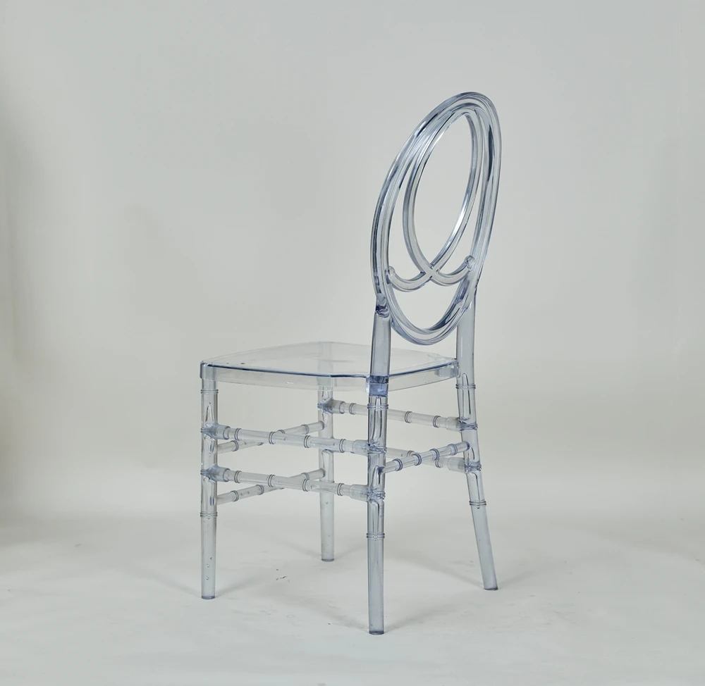 PC Resin Plastic Clear Transparent Color Tiffany Chiavari Napoleon Phoenix Chair