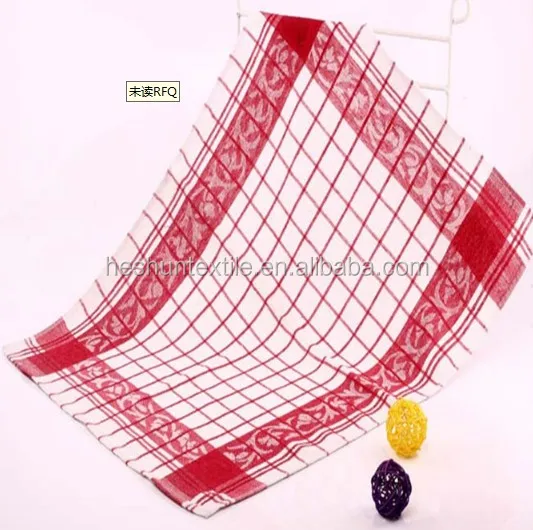 Custom cheap wholesale cotton yarn dyed plaid kitchen tea towel
