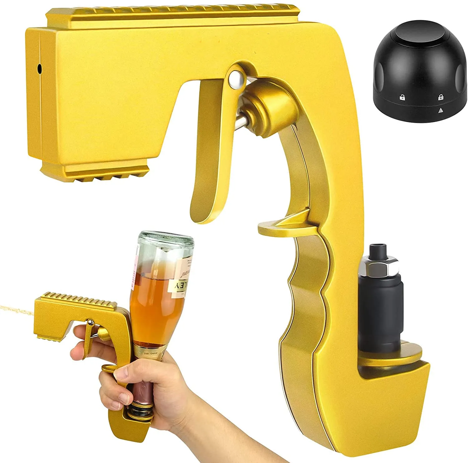 Регулируемый пистолет для шампанского, металлический распылитель для шампанского с пробкой для шампанского, для дня рождения, свадьбы, вечерние инструменты для бара