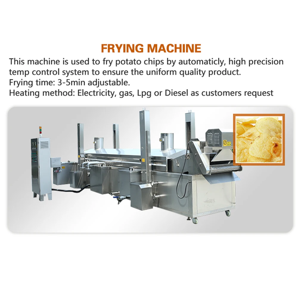 TCA  fully automatic Half-Fried Frozen French Fries Fried Potato Chips Frying Snacks Production Processing Line