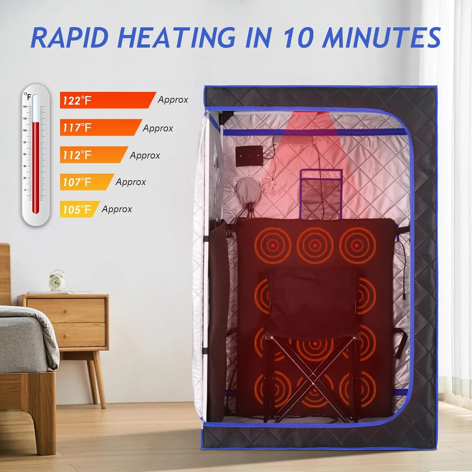 Portable Far Infrared Sauna Box Indoor Portable Sauna tent Whole Body SPA