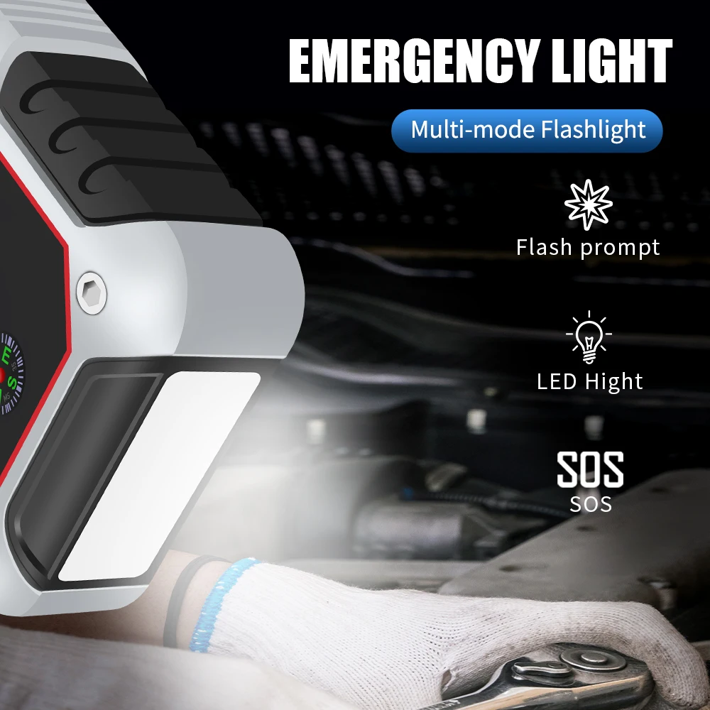 E-FAST multifunctional 12v Car Battery Jump Starter Booster Power Bank Pack jump starter with LED for Gasoline diesel vehicles