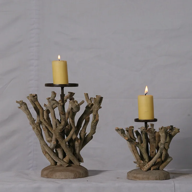 Деревянный подсвечник 7 tealight в новом