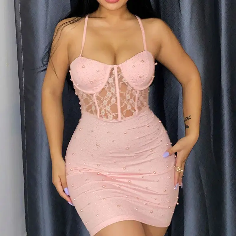 Boutique Clothing Clothes For Club Dresses Women 2023 Dance Costume Ladies Short Dress Sexy