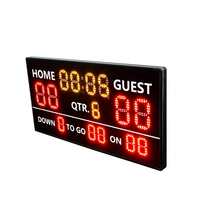 LED Portable Digital Scoreboard Electronic Football Score Keeper with Remote for American Football Games Rugby Ball Training