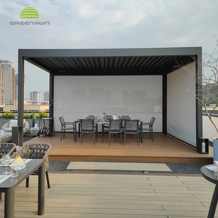 Waterproof Bioclimatica Louver Roof Price Motorized Pergola Awning Systems
