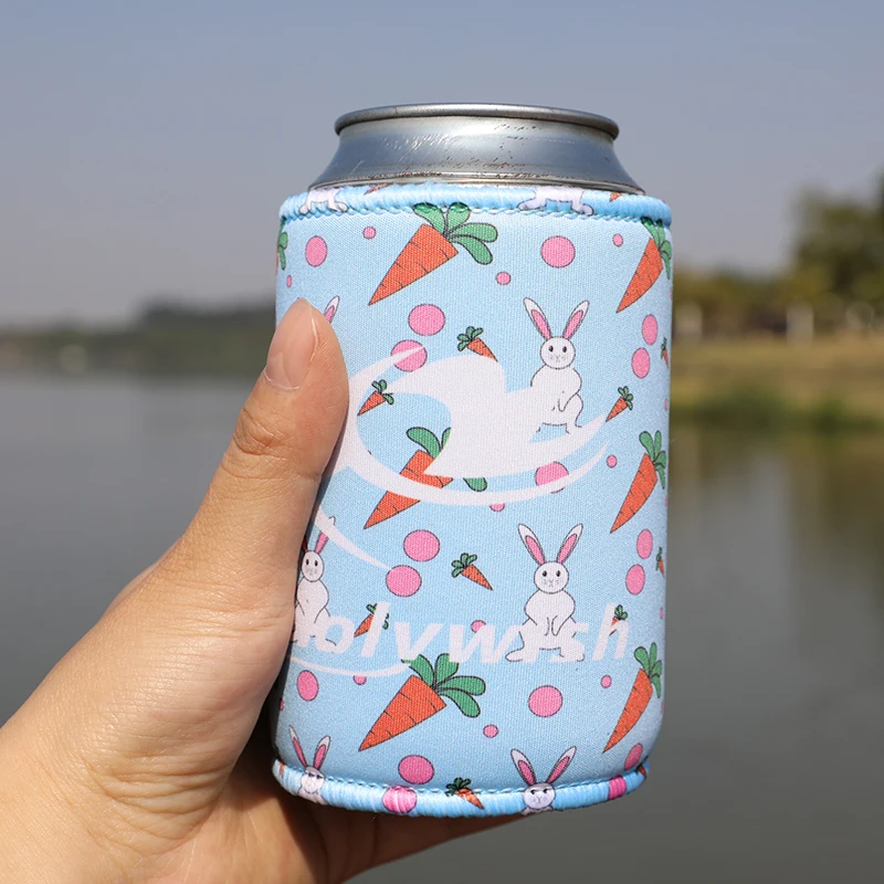 Personalized Reusable 330ml Beer Stubby Holder Carrier Sleeve Neoprene Bottle Can Cooler Drink Sleeve