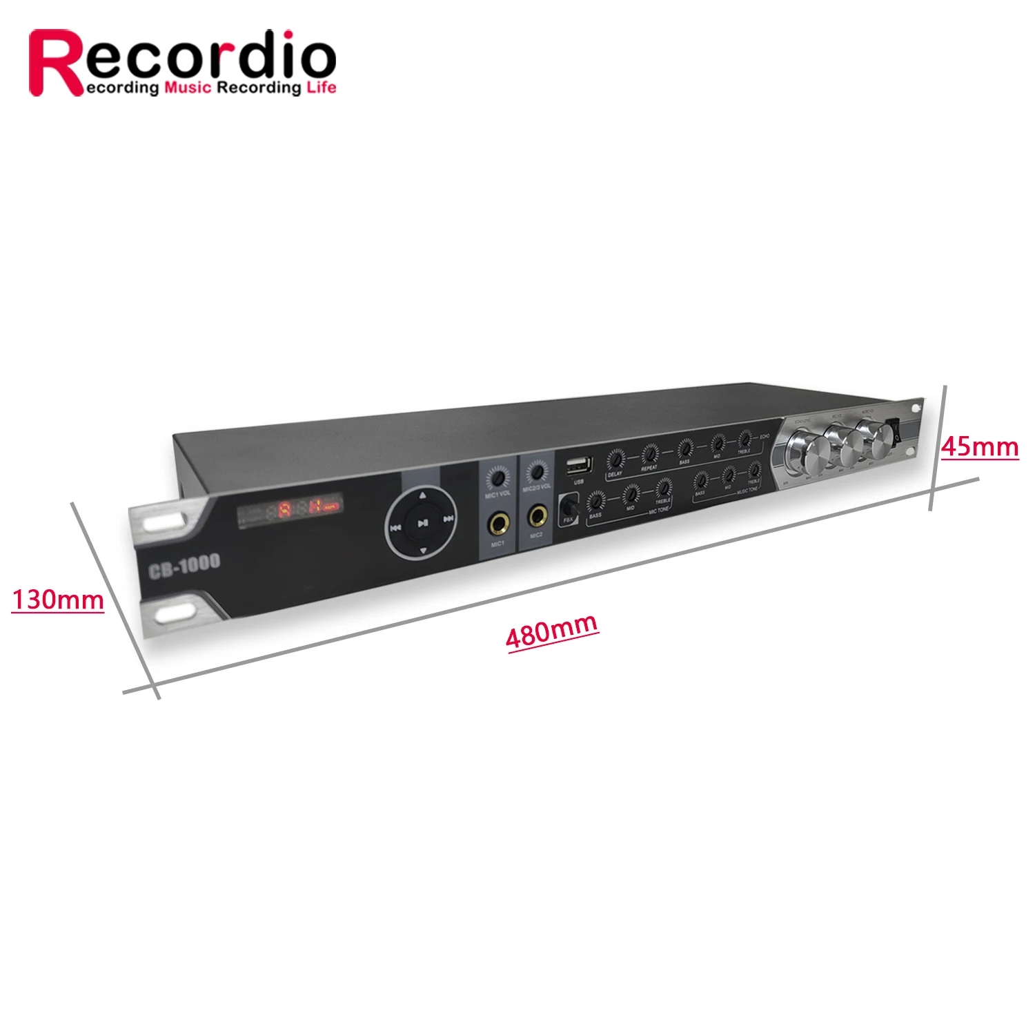 GAX-CB1000 Professional Digital Preamp Effect KTV Sound Mixer Profession Stage Performance Audio Processor