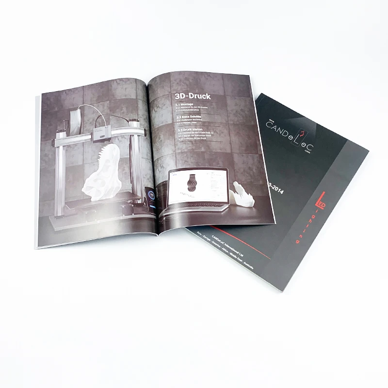 China customized high quality full color softcover 12 pages magazine a4 a5 cheap brochure booklet printing design