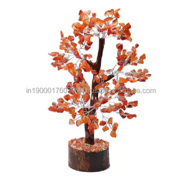wholesale natural stone crystals healing stones yellow aventurine chips wire wrapped tree for decoration
