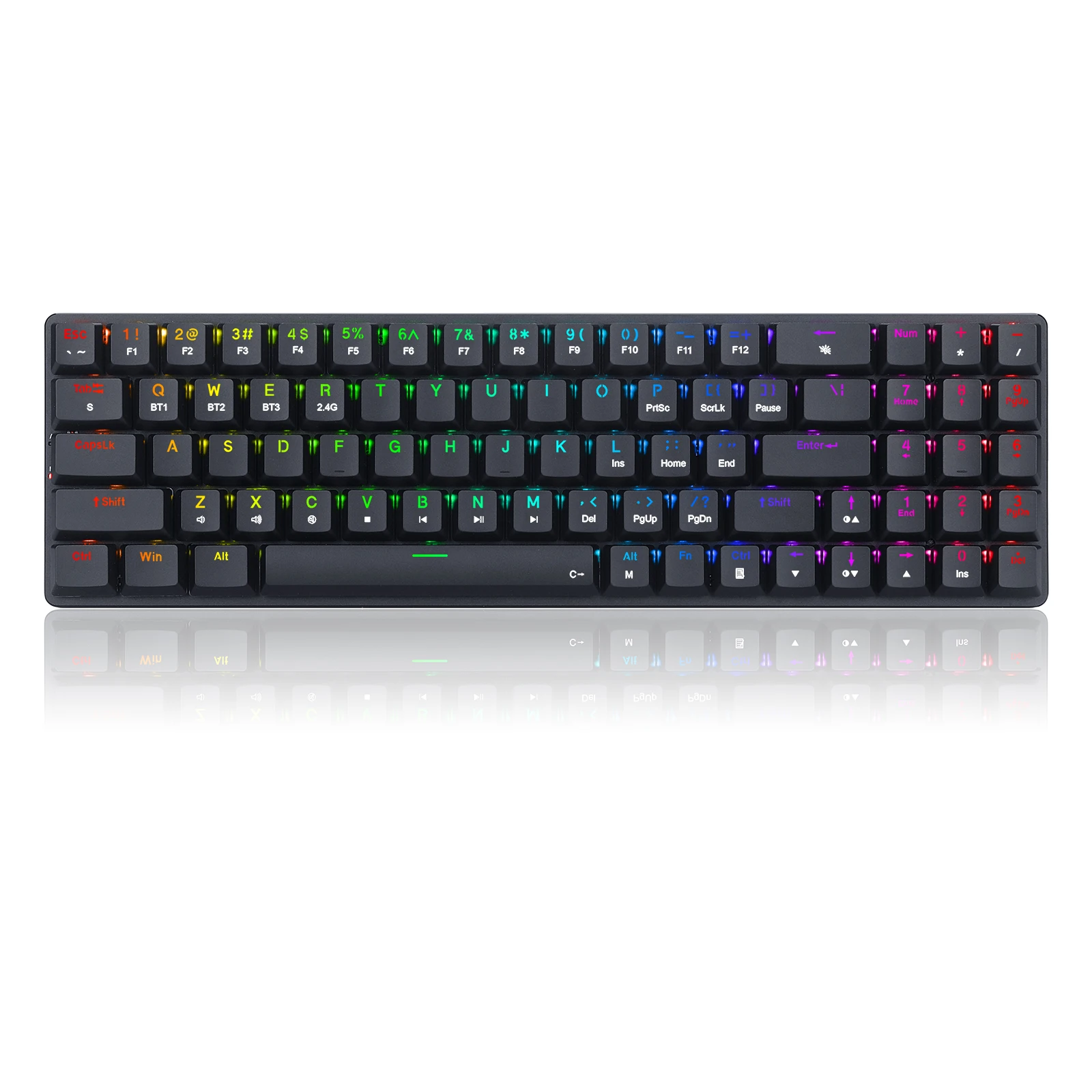 Redragon K626P-KBS Ashe Pro RGB Backlight 78 Keys Tri-Mode Wired Wireless Hot Swap Gaming Mechanical Keyboard