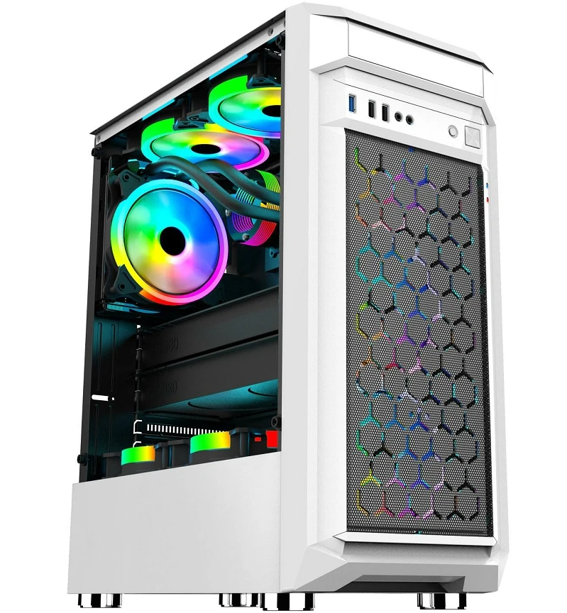 Popular Computer Case ATX Tower Aluminium Glass Desktop PC Gaming Gamer Casin Cabinet Case