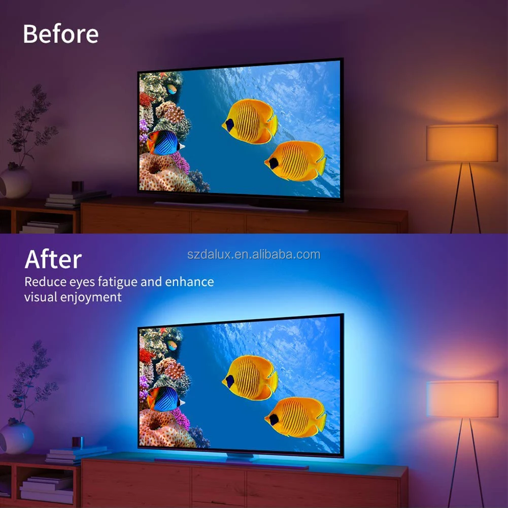 RGB USB DC 5V Background Lights Backlight 3M Led Strip Lights Smd 5050 App Control Smart Led Strip Light for TV