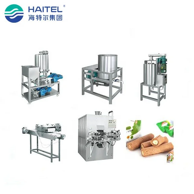 HTL-2200 Salable automatic wafer stick egg roll making machine production line for factory price